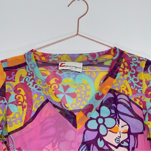 Vintage Psychedelic Mesh Long-sleeve - Picture 6 of 7